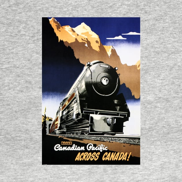 Travel by Train Across CANADA! Vintage Art Deco Railway by vintageposters